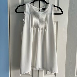 Ann Taylor sleeveless White Blouse